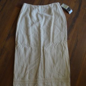 Cream A-line skirt
